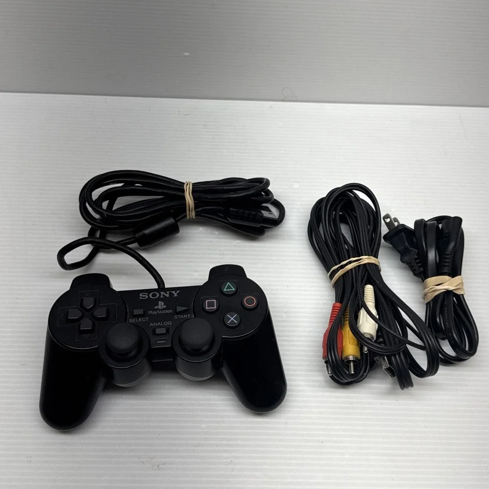 Sony Playstation 2 Video Game Console Bundle Controller Memory Card 10 Games